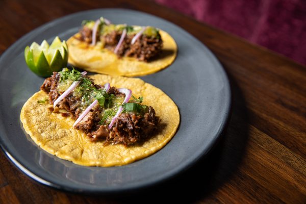 Calacas Mexican Cuisine signature dishes QuesadillaAl Pastor TacoAsada